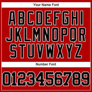 Custom Red Black-White Authentic Baseball Jersey