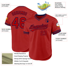 Load image into Gallery viewer, Custom Red White-Royal Authentic Throwback Baseball Jersey
