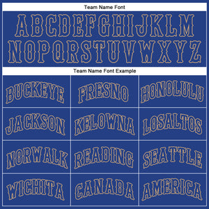 Custom Royal Royal-Old Gold Authentic Throwback Basketball Jersey