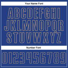 Load image into Gallery viewer, Custom Royal Royal-Old Gold Authentic Throwback Basketball Jersey
