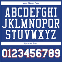 Load image into Gallery viewer, Custom Royal White-Orange Authentic Throwback Basketball Jersey
