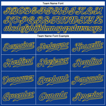 Load image into Gallery viewer, Custom Royal Royal-Gold Authentic Baseball Jersey
