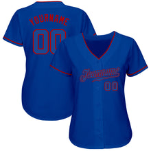 Load image into Gallery viewer, Custom Royal Royal-Red Authentic Baseball Jersey
