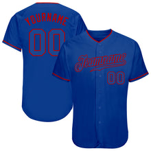Load image into Gallery viewer, Custom Royal Royal-Red Authentic Baseball Jersey
