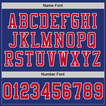 Load image into Gallery viewer, Custom Royal Red-White Mesh Authentic Throwback Football Jersey

