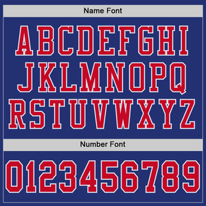 Custom Royal Red-White Mesh Authentic Throwback Football Jersey