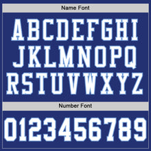Load image into Gallery viewer, Custom Royal White-Light Blue Mesh Authentic Throwback Football Jersey
