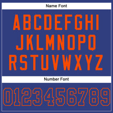 Load image into Gallery viewer, Custom Royal Royal-Orange Mesh Authentic Football Jersey
