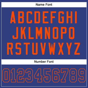 Custom Royal Royal-Orange Mesh Authentic Football Jersey