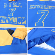 Load image into Gallery viewer, Custom Stitched Royal Royal-Gold Sports Pullover Sweatshirt Hoodie
