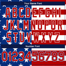 Load image into Gallery viewer, Custom Royal Red-White 3D Pattern Design American Flag Authentic Basketball Jersey
