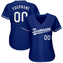 Load image into Gallery viewer, Custom Royal White Authentic Baseball Jersey
