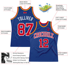 Load image into Gallery viewer, Custom Royal Red-White Authentic Throwback Basketball Jersey
