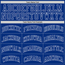 Load image into Gallery viewer, Custom Royal Royal-White Authentic Throwback Basketball Jersey
