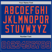 Load image into Gallery viewer, Custom Royal Royal-Orange Authentic Throwback Basketball Jersey
