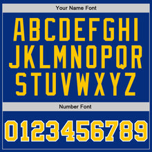 Load image into Gallery viewer, Custom Royal Gold-White Authentic Throwback Basketball Jersey
