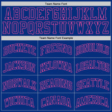 Load image into Gallery viewer, Custom Royal Royal-Pink Authentic Throwback Basketball Jersey
