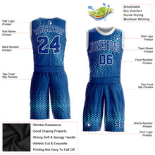 Load image into Gallery viewer, Custom Royal Royal-Teal Round Neck Sublimation Basketball Suit Jersey
