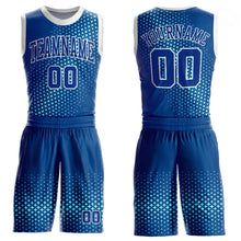 Load image into Gallery viewer, Custom Royal Royal-Teal Round Neck Sublimation Basketball Suit Jersey
