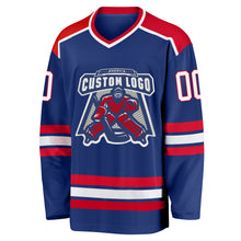 Load image into Gallery viewer, Custom Royal Red-White Hockey Jersey
