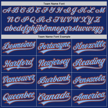 Load image into Gallery viewer, Custom Royal Orange-Light Blue Authentic Baseball Jersey
