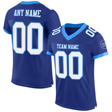Load image into Gallery viewer, Custom Royal White-Powder Blue Mesh Authentic Football Jersey
