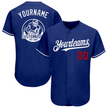 Load image into Gallery viewer, Custom Royal Red-White Authentic Baseball Jersey
