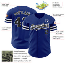 Load image into Gallery viewer, Custom Royal Black-White Authentic Baseball Jersey
