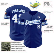 Load image into Gallery viewer, Custom Royal White-Light Blue Authentic Baseball Jersey

