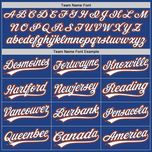 Load image into Gallery viewer, Custom Royal Navy-Orange Authentic Throwback Baseball Jersey
