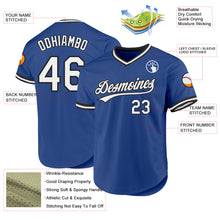 Load image into Gallery viewer, Custom Royal White-Black Authentic Throwback Baseball Jersey
