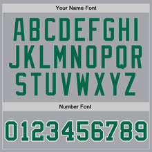 Load image into Gallery viewer, Custom Gray Kelly Green-White Authentic Throwback Basketball Jersey
