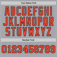 Load image into Gallery viewer, Custom Gray Orange-Black Authentic Throwback Basketball Jersey
