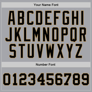 Custom Gray Black-Old Gold Authentic Throwback Basketball Jersey