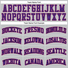 Load image into Gallery viewer, Custom Gray Pink Black-Purple Authentic Throwback Basketball Jersey
