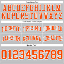 Load image into Gallery viewer, Custom Gray Orange-White Authentic Throwback Basketball Shorts
