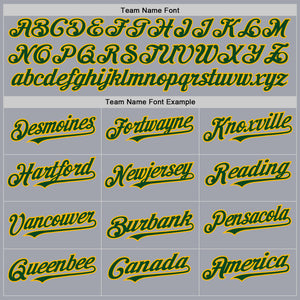 Custom Gray Green-Gold Authentic Sleeveless Baseball Jersey