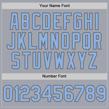 Load image into Gallery viewer, Custom Gray Light Blue-Steel Gray Authentic Sleeveless Baseball Jersey
