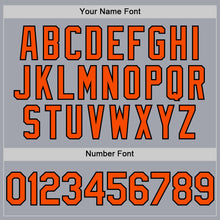 Load image into Gallery viewer, Custom Gray Orange-Black Authentic Sleeveless Baseball Jersey
