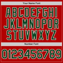 Load image into Gallery viewer, Custom Red Green-White Authentic Sleeveless Baseball Jersey
