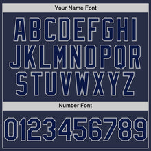 Load image into Gallery viewer, Custom Navy Gray Authentic Sleeveless Baseball Jersey

