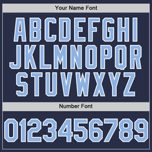 Load image into Gallery viewer, Custom Navy Light Blue-White Authentic Sleeveless Baseball Jersey
