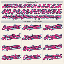 Load image into Gallery viewer, Custom Cream Light Blue Black-Pink Authentic Sleeveless Baseball Jersey
