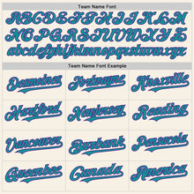 Load image into Gallery viewer, Custom Cream Purple-Teal Authentic Sleeveless Baseball Jersey
