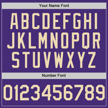 Load image into Gallery viewer, Custom Purple Cream Authentic Sleeveless Baseball Jersey
