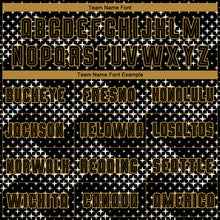 Load image into Gallery viewer, Custom Black Black-Old Gold Sublimation Soccer Uniform Jersey
