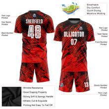 Load image into Gallery viewer, Custom Red White-Black Sublimation Soccer Uniform Jersey
