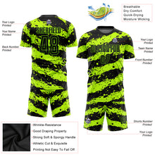 Load image into Gallery viewer, Custom Neon Green Black Sublimation Soccer Uniform Jersey
