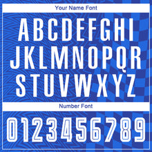 Load image into Gallery viewer, Custom Royal White-Black Sublimation Soccer Uniform Jersey
