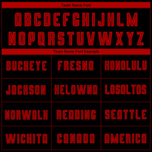 Load image into Gallery viewer, Custom Black Red Sublimation Soccer Uniform Jersey
